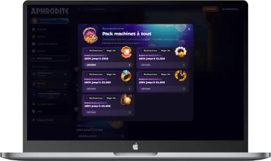 Packs de bonus machines à sous Aphrodite.
