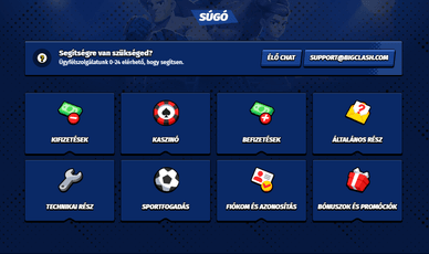 Bigclash kaszinó élő chat