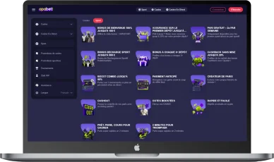 Bonus sportifs proposés par Opabet Casino.