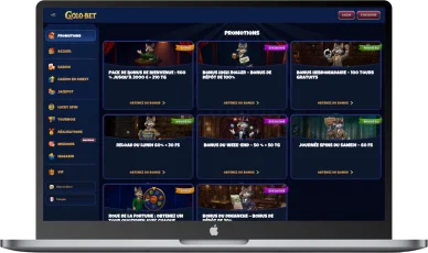 Promotions Golobet avec bonus casino.