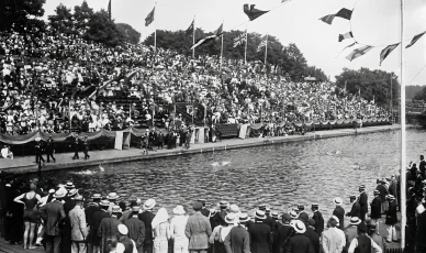 Olympic Nice Natation : origines et histoire. Course de natation d’époque – histoire de l’ONN.