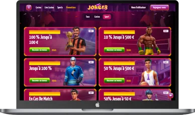 Offres sportives Joker8. Bonus sportifs Joker8.