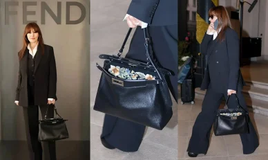 Bellucci con la borsa Fendi Peekaboo borse Fendi