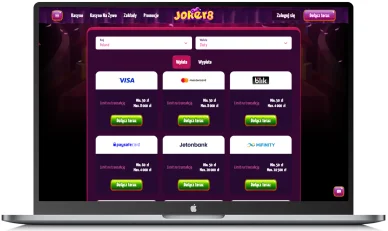 Płatności w kasynie Joker8