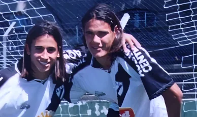 Joven Edinson Cavani en Danubio Edinson Cavani inicio de carrera