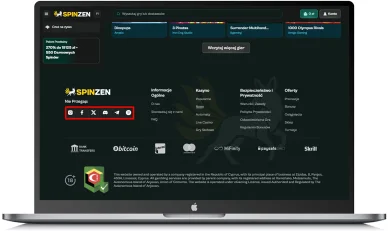 Spinzen Kasyno — sieci społecznościowe