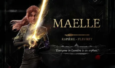 Personnage Maelle avec une rapière dans Clair Obscur : Expedition 33.