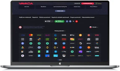 Opcje dostępne dla wpłaty i wypłaty