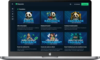 Bonus de bienvenue BetPanda casino.