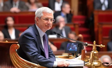 Claude Bartolone présidant une séance à l’Assemblée nationale.