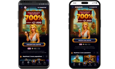Version mobile du casino Aphrodite pour jouer en ligne.