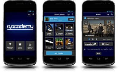O2 Academy Venues app
