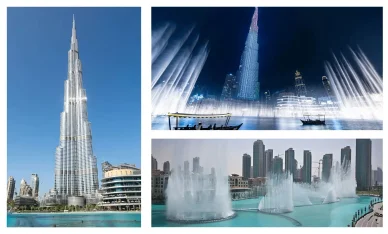 Dubaji Szökőkut Burj Khalifa Dubaj