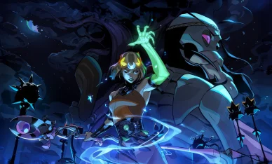 Illustration officielle de Hades 2 avec Mélinoé et son arme.