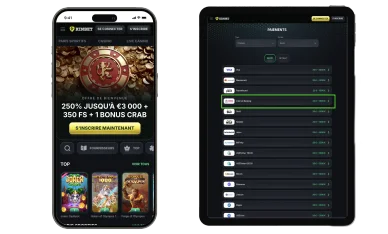 KinBet casino avec virement bancaire