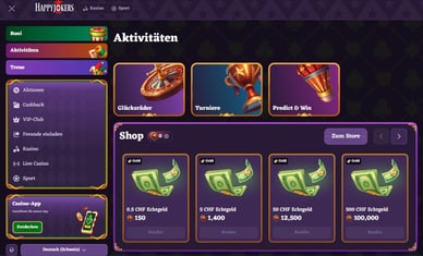 Aktivitäten im Casino Happy Jokers