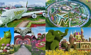 Dubai Miracle Garden Dubai látnivalók