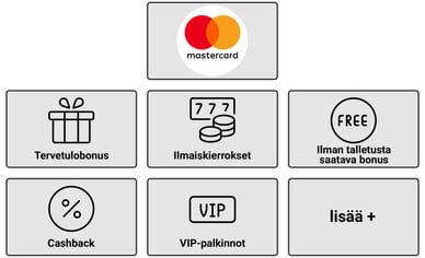 Bonukset Mastercard kasinot