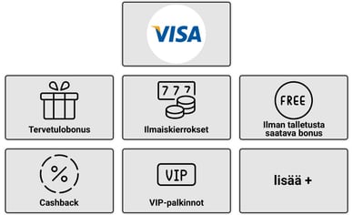 Visa kasinot bonukset