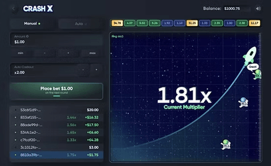 Crash X in online casino