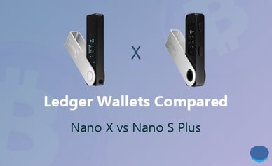 Comparaison entre les portefeuilles matériels Ledger Nano X et Nano S Plus pour Ethereum.
