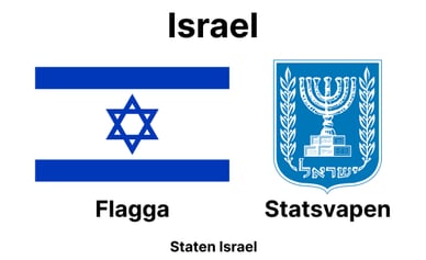Statens vapen och flagga Israel