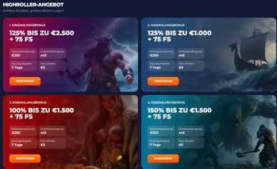 Online Casino High Roller Welcome Bonus