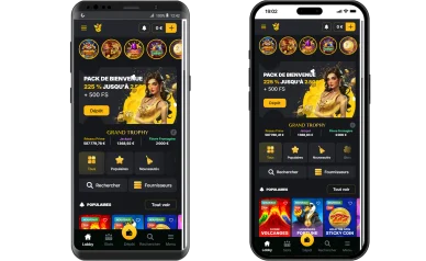 Interface mobile Kaasino.