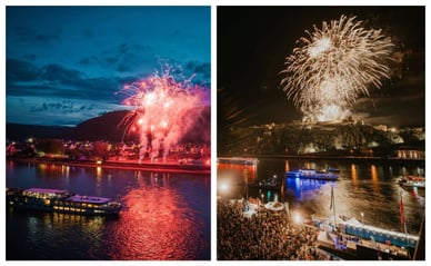 Rhein in Flammen – Feuerwerk über dem Rhein: Kleinstädte und die Hauptshow in Koblenz