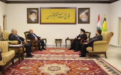 لقاء حسن نصر الله مع وفد من حركة حماس في لبنان