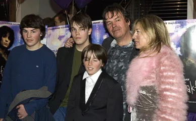 Neil Jordan with his wife Brenda Rawn and members of his family at the premier of Breakfast on Pluto Neil Jordan with his wife Brenda Rawn and members of his family