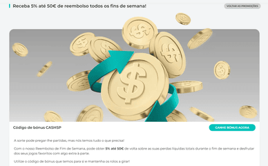 Crítica do Casino Spinoli mostra reembolso de fim de semana
