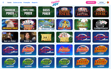 Póquer online no casino CasinoJoy