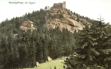 Zdjęcia zamku Chojnik na starych pocztówkach Zamek Chojnik na starych pocztówkach