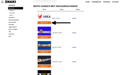 beste casino verjaardag bonus