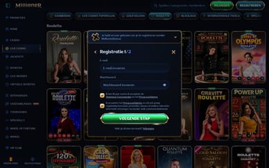 roulette casino registratie
