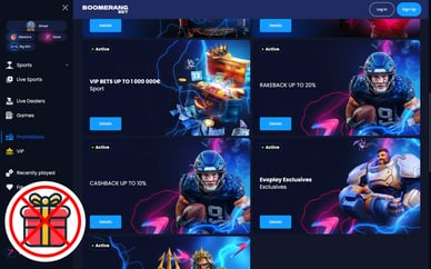 verboden casino deals cashbacks