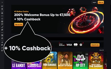 online casino cashback bonus