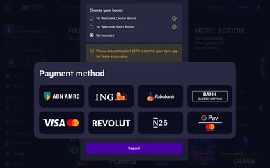 Betory casino deposit