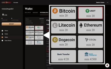 LegionBet uitbetaling
