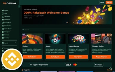 tg casino binance