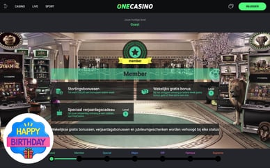 verjaardagscadeau one casino