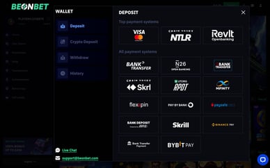 beon bet casino deposit