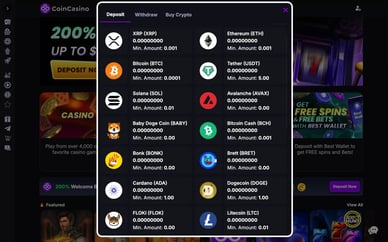 casino deposit 2 euro