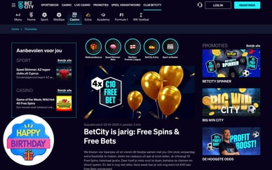 betcity verjaardagsbonus