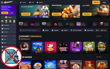 casino zonder kansspelbelasting