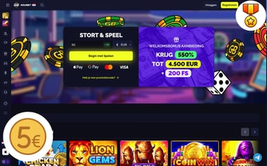 beste 5 euro deposit casino