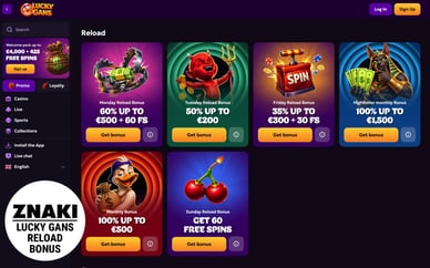 luckygans reload bonus luckygans reload bonus