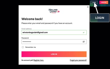 holland casino login