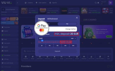casino pay with google pay